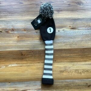 Maxfli Golf Black Grey White Knit Driver Headcover #C003